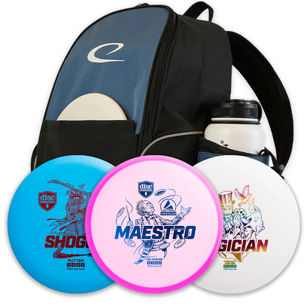 Discgolf Startset: Komplett paket med ryggsäck & 3 discar