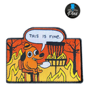 This Is Fine Disc Golf Patch